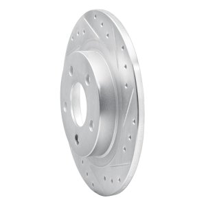 Buick Park Avenue Brake Rotor (1) - Rear Right - R1 Concepts - Drilled & Slotted - Silver - `98-`05